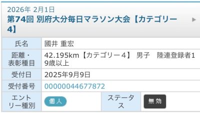なぜまらそん１２２　別府大分マラソン | 社長のひとり言